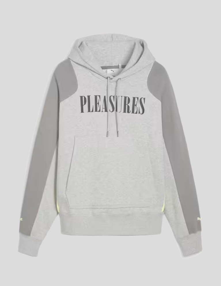 Colaborações PUMA x pleasures hoodie light gray